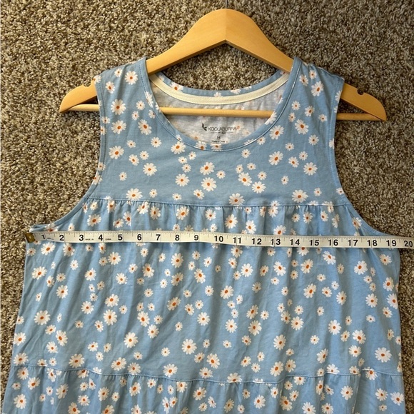 Koolaburra by UGG Cotton Rayon Tiered Cottage Lounge Dress Floral Casual Comfy - Picture 7 of 8